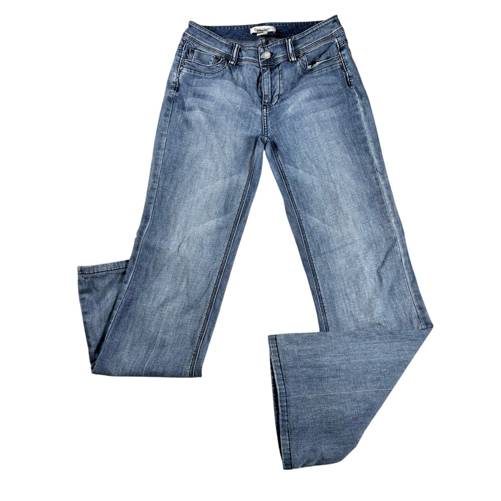 White House Black Market Blanc Bootcut Jeans Medium Wash Size 2R Blue Denim